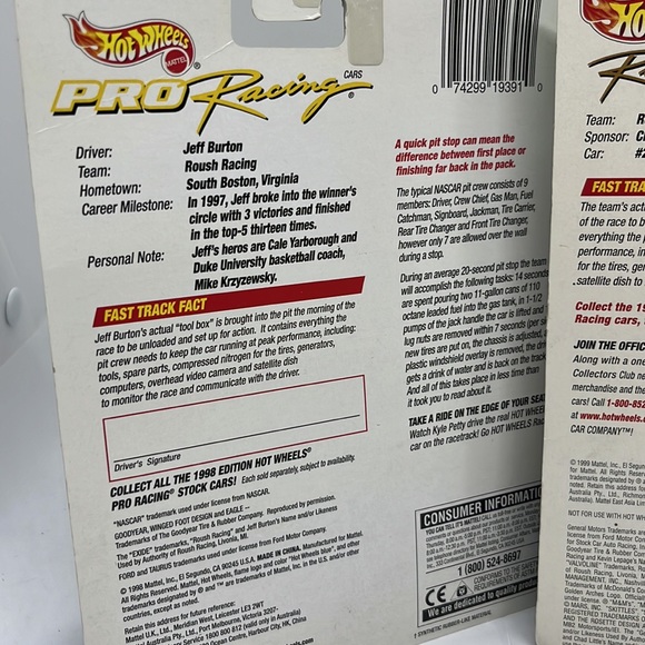 1998 Mattel Hot Wheels Pro Racing Pit Crew Die CastCar Sets - Picture 4 of 5